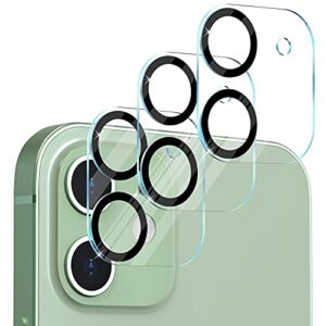 cloudvalley [3 pack] camera lens protector for iphone 12 (6.1 in), tempered glass camera lens cover protection, 9h hardness, hd clear, bubble free, easy install, scratch-resistant