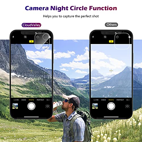 CloudValley [3 Pack] Camera Lens Protector for iPhone 12 (6.1 in), Tempered Glass Camera Lens Cover Protection, 9H Hardness, HD Clear, Bubble Free, Easy Install, Scratch-Resistant