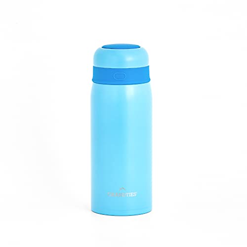 GrandTies Kids Insulated Water Bottle- 12oz Lightweight Stainless Steel Vacuum Insulate Bottle for Kids- Double Walled Thermal Bottle, Metal Canteen Keep Children Favorite Beverages Hot or Cold (Blue)