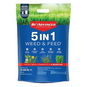 bioadvanced 5 in 1 weed and feed, granules, 24 lb