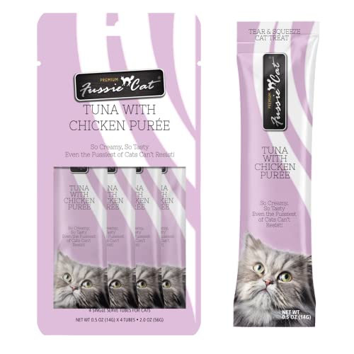 Fussie Cat Tuna with Chicken Puree Grey 0.5 Ounce (Pack of 4)