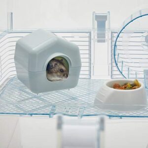 Duna Space Gerbil & Hamster Cage, Extra-Deep 11.5-Inch Base Promotes Instinctual Burrowing While Containing Litter & Debris, Includes ALL Accessories and Play Tunnels, 22.6L x 18.7W x 21.5 Inches