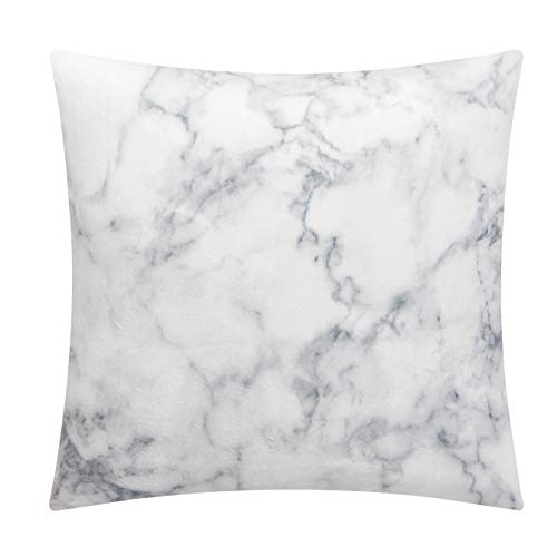 pop shop Marble Mink Pillow, 18"x18", Grey