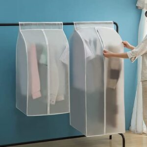 XIAKE Garment Cover Moth-proof Dust Cover Coat Hanging Clothes Storage Bag Premium Thickened Clothing Organizer Moisture-proof Dust-proof Clothes Cover (24"L * 20"W * 35"H)