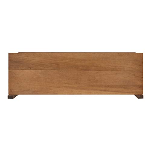 Kate and Laurel Meridien Farmhouse Wood Shelves, 24 x 8 x 24, Rustic Brown, Modern Two Tier Wall Shelf for Storage and Display