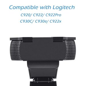 CloudValley Webcam Cover for Logitech C920/ C920x/ C922x/ C930e/ C922/ C920 HD Pro Stream Webcam, Camera Cover to Protect Lens and Security, Black