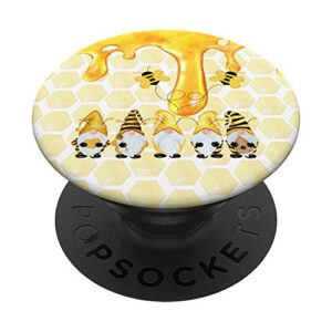 cute gnomes funny halloween bumble bee gnomes gifts popsockets popgrip: swappable grip for phones & tablets