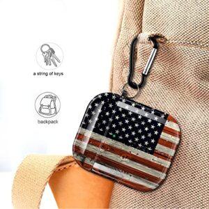 Sangkoo AirPods Case Cover,Soft TPU Shockproof Protective Cover Skin with Keychain for Apple AirPods 2nd 1st Generation Charging Case,Cute American Flag Airpod Case for Airpod 2/1