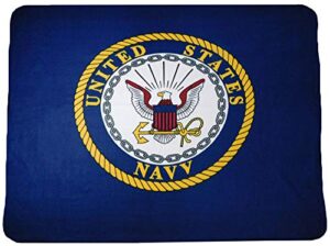 usn united states navy emblem seal 50x60 polar fleece blanket throw