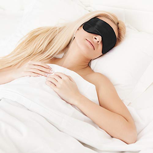 Ukissim Silk Sleep Mask, Soft Eye Mask Blindfold for Travel & Sleeping & Nap