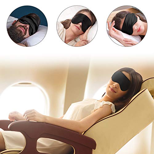 Ukissim Silk Sleep Mask, Soft Eye Mask Blindfold for Travel & Sleeping & Nap