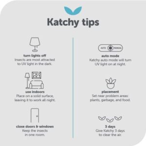Katchy Duo 2 in 1 Indoor Fruit Fly Trap, Mosquito Killer, and Gnat & Bug Catcher with UV Light Fan and Sticky Traps for Bugs
