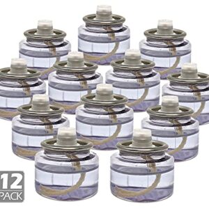 Hyoola Oil Candles - 8 Hour Liquid Candles - Disposable Liquid Paraffin Tea Lights - 12 Pack - for Restaurant Tables and Emergency Candles