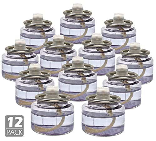 Hyoola Oil Candles - 8 Hour Liquid Candles - Disposable Liquid Paraffin Tea Lights - 12 Pack - for Restaurant Tables and Emergency Candles