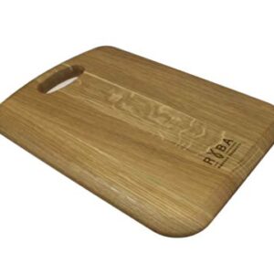 RYBA Hanging Wooden Chopping Board - Premium Solid Oak Wood - Great for Chopping and Serving Appetiser - Alternative Stylish Wooden Cheese Board – Oak Cutting Board with Hanging Hole (11x7,9x0,8")