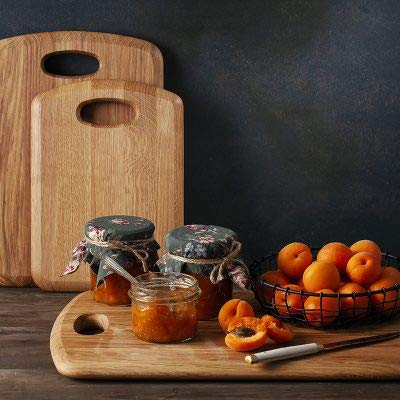 RYBA Hanging Wooden Chopping Board - Premium Solid Oak Wood - Great for Chopping and Serving Appetiser - Alternative Stylish Wooden Cheese Board – Oak Cutting Board with Hanging Hole (11x7,9x0,8")