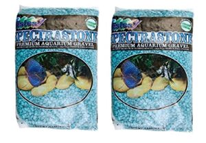 spectrastone special turquoise aquarium gravel for freshwater aquariums, 5-pound bag 2 pack
