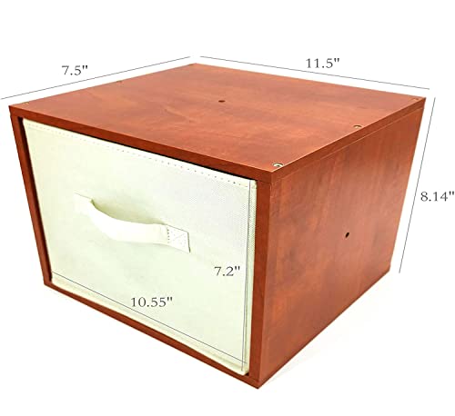 FixtureDisplays® Cubby Hole Storage Bin Modular Wood Blocks with Fabric Bins 6/Set Product Weight 38 Lbs Great for Preschools Day Care Home Bookshelf 11364-NEW-NPF