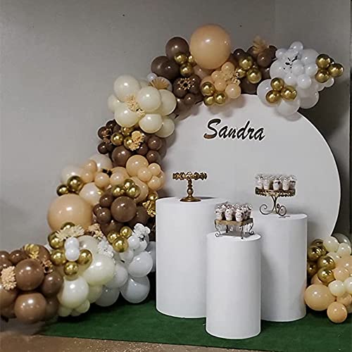 149PCS Brown Balloon Arch Kit-Brown White Gold Balloon for Baby Shower Birthday Party Weeding Decoration