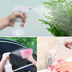 Cosywell Spray Bottle Mist Spray Stream Trigger Replacement Parts Spray Bottle Trigger Sprayer Bottle Nozzles With Pipes Fits 8 oz /16 oz 28/400 Round Neck Bottles Clear 2 Pcs (2PCS, Clear)