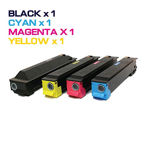 MADE IN USA TONER Compatible Replacement for use in Kyocera TASKalfa 406ci (TK-5217 CMYK) and Copystar CS 406ci (TK-5219 CMYK) (Black,Cyan,Yellow,Magenta, 4-Pack)