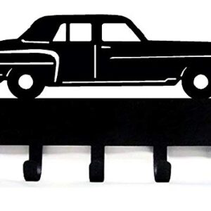 The Metal Peddler Classic Car #13 Key Rack Holder for Wall - Small 6 inch Wide - Made in USA; Gift for hot Rod Collector; Home & Garage Storage