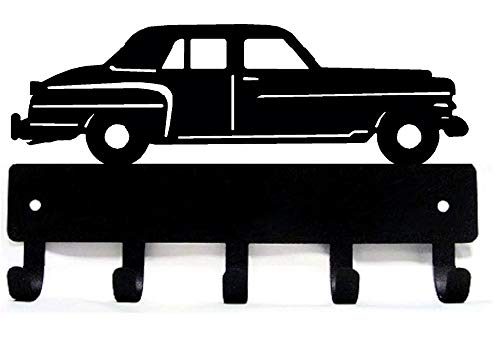 The Metal Peddler Classic Car #13 Key Rack Holder for Wall - Small 6 inch Wide - Made in USA; Gift for hot Rod Collector; Home & Garage Storage