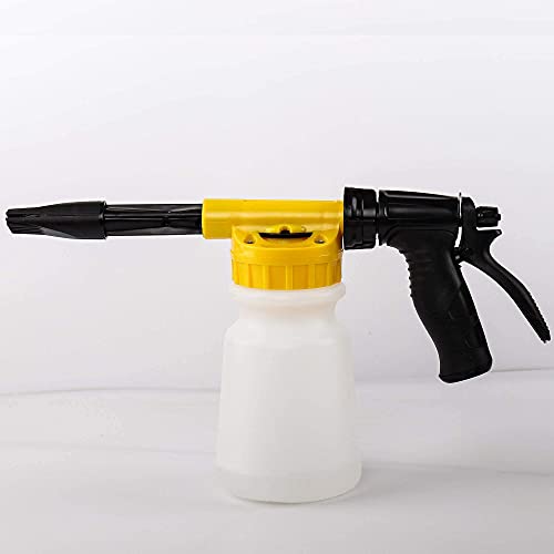 YunGuoGuo Foam Cannon for Garden Hose，Adjustment Ratio Dial Foam Gun,Car Wash Soap Spray Foamer Yellow