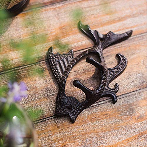 Heavy Duty Rustic Cast Iron Decorative Wall Hook Kitchen Living Room Bathroom Wall Decoration (Fish)