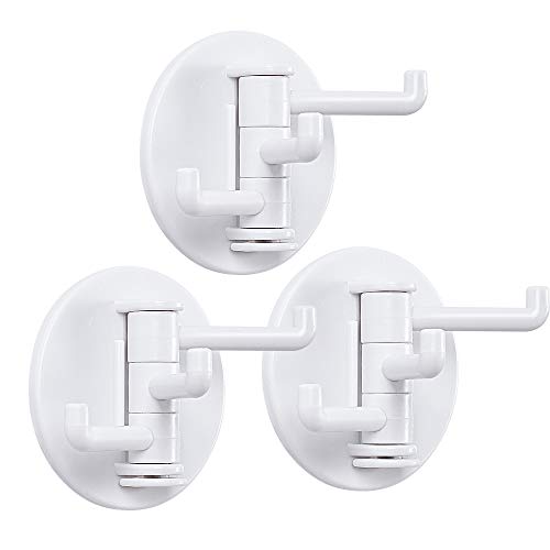 Adhesive Hooks, Towel Hooks for Bathrooms, Kitchen, Upgrade Adhesive Wall Hooks for Hanging Towels(3Packs)