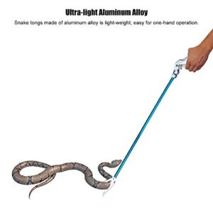 IC ICLOVER 52 Inch Aluminum Alloy Snake Tongs, Professional Standard All-in-One Reptile Grabber Rattle Snake Catcher Wide Jaw Handling Tool with Lock and Grip Handle