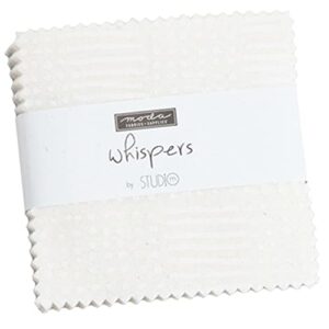 whispers charm pack by studio m; 42-5 inch precut fabric quilt squares