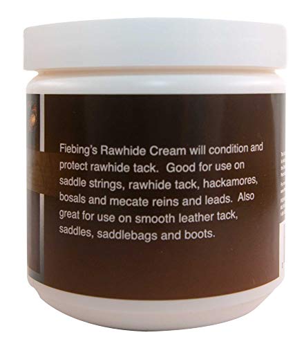 Fiebing's Rawhide Cream 14oz Ideal for Conditioning, Softening, and Waterproofing Rawhide and Other Fine and Exotic Leathers