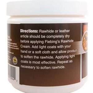 Fiebing's Rawhide Cream 14oz Ideal for Conditioning, Softening, and Waterproofing Rawhide and Other Fine and Exotic Leathers