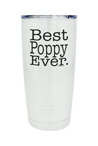 thiswear travel mug for best poppy ever 20oz. stainless steel insulated travel mug with lid white