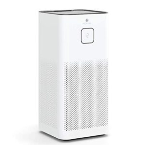 medify ma-50 air purifier with h13 true hepa filter | 1100 sq ft coverage | for allergens, wildfire smoke, dust, odors, pollen, pet dander | quiet 99.7% removal to 0.1 microns | white, 1-pack