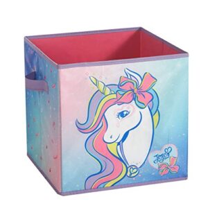 Idea Nuova Nickelodeon JoJo Siwa Collapsible LED Light Up Toy Storage Cubes, 2 Pack, 11.5"