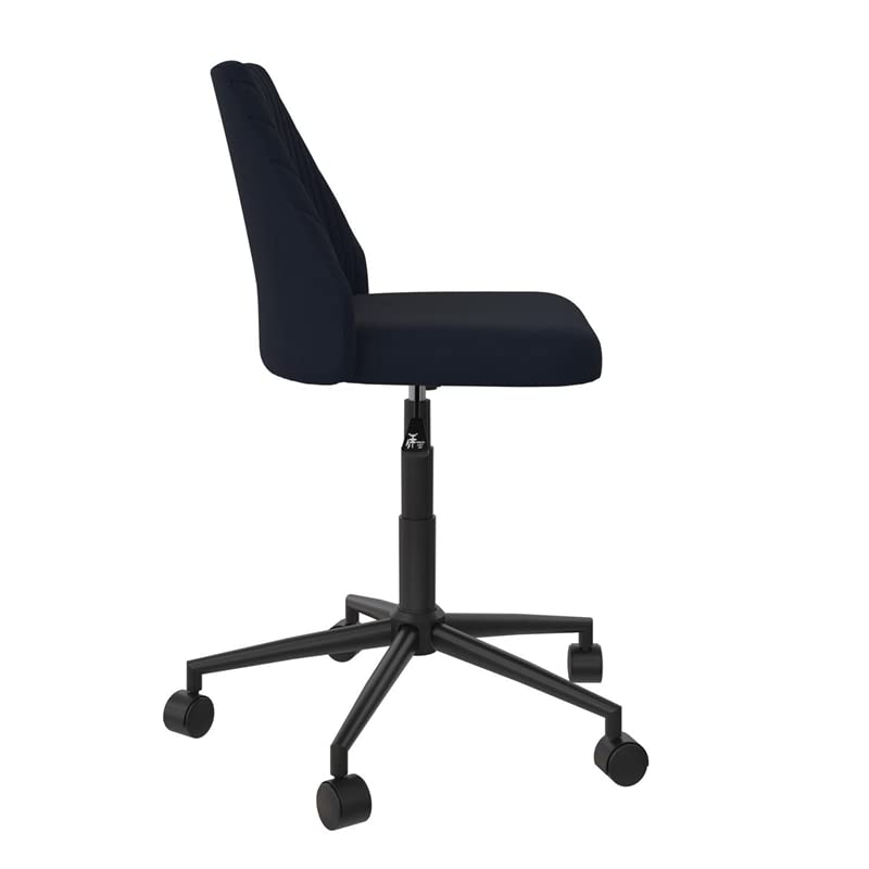 Novogratz Brittany Office Chair with Casters, Blue Linen