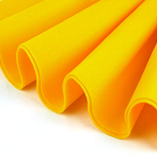 Barcelonetta | Acrylic Felt Fabric | 72'' Inch Wide | 1.5mm Thick | DIY Arts & Crafts, Sewing, Cushion and Padding (Golden Yellow, Half Yard)