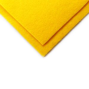 Barcelonetta | Acrylic Felt Fabric | 72'' Inch Wide | 1.5mm Thick | DIY Arts & Crafts, Sewing, Cushion and Padding (Golden Yellow, Half Yard)