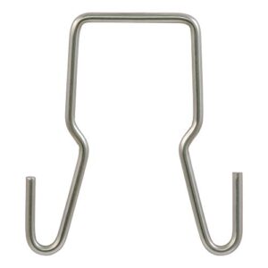 curt 45807 trailer safety chain holder bracket for 2-inch shank, clip-on steel hanger hooks