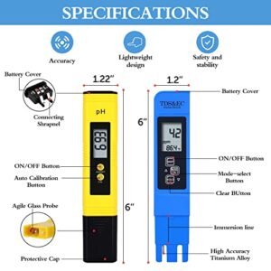 PH Meter, TDS PPM Meter, Soil PH Tester, PH/EC Digital Kit, 3 Pack