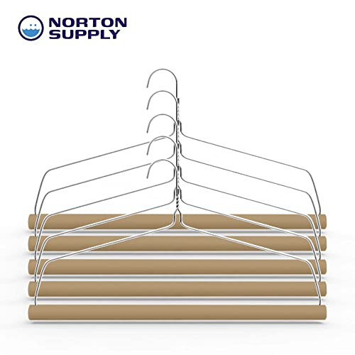 Norton Supply Heavy Duty Wire Clothes Hangers – Galvanized Steel Hangers 10.5" Gauge for Men, Women, Suits, Coats, Pants, Shirts, Dresses, Skirts and Drapes - Hanging Hooks for Closet, Cabinet