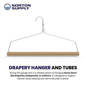 Norton Supply Heavy Duty Wire Clothes Hangers – Galvanized Steel Hangers 10.5" Gauge for Men, Women, Suits, Coats, Pants, Shirts, Dresses, Skirts and Drapes - Hanging Hooks for Closet, Cabinet