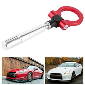 Car Tow Hook, Fydun CNC Aluminum Tow Hook for JDM Style Screw on Track Racing Towing Ring Car Auto Trailer Ring Fit for Infiniti FX35/FX45/FX50 QX70 (Red)
