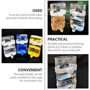 PRETYZOOM 6Pcs Automatic Bird Feeder Water Dispenser Food Bowl Bottle Drinker Container for Cage Pet Parrot Budgie Lovebirds Cockatiel Canaries Parakeets