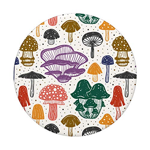 Cute Colorful Cottagecore Theme Psychedelic Magic Mushrooms PopSockets PopGrip: Swappable Grip for Phones & Tablets