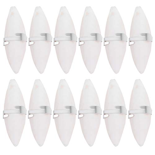 Balacoo 12pcs Bird Cuttlebone for Parakeets Natural Cuddle Bone with Metal Holder Chewing Cuttlefish Bone for Sharp Beaks Natural Birds Calcium Suitable for Parrot Cockatiels White