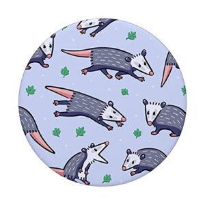 Cute Opossum Lover Pattern PopSockets PopGrip: Swappable Grip for Phones & Tablets