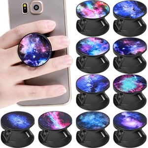 weewooday 10 pieces phone grip holder nebula collapsible phone holder self-adhesive sublimation phone holders for smartphone and tablets